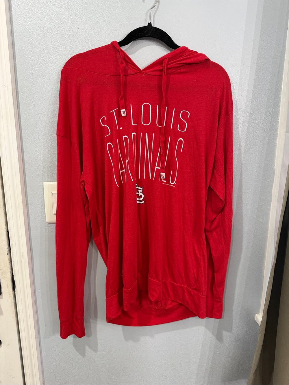 Red St. Louis Cardinals Lightweight Hooded Shirt Jacket